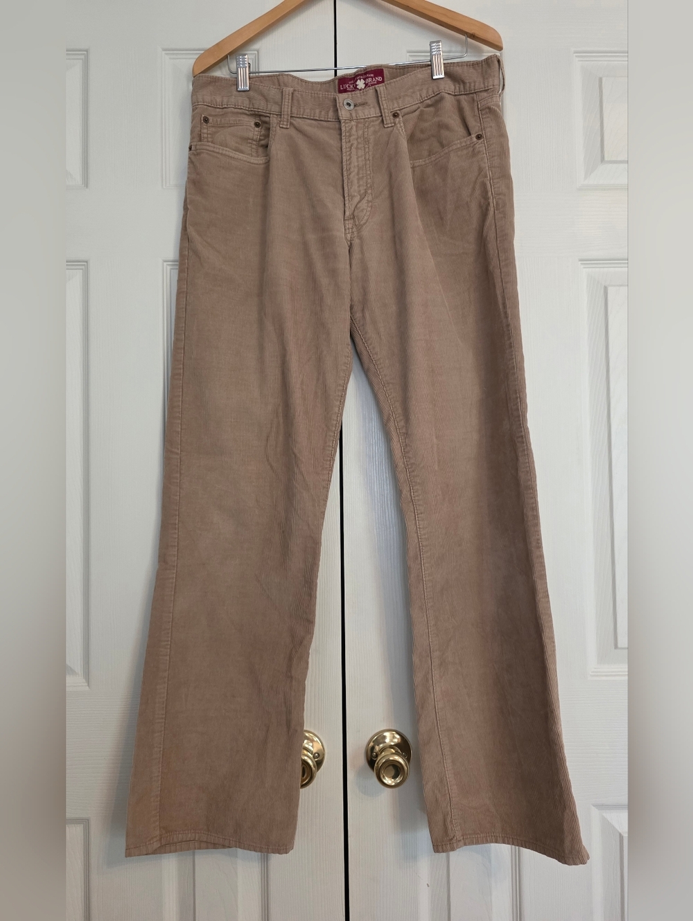 Lucky Brand 361 Vintage Straight Men's Khaki Wide-Leg Corduroy Pants